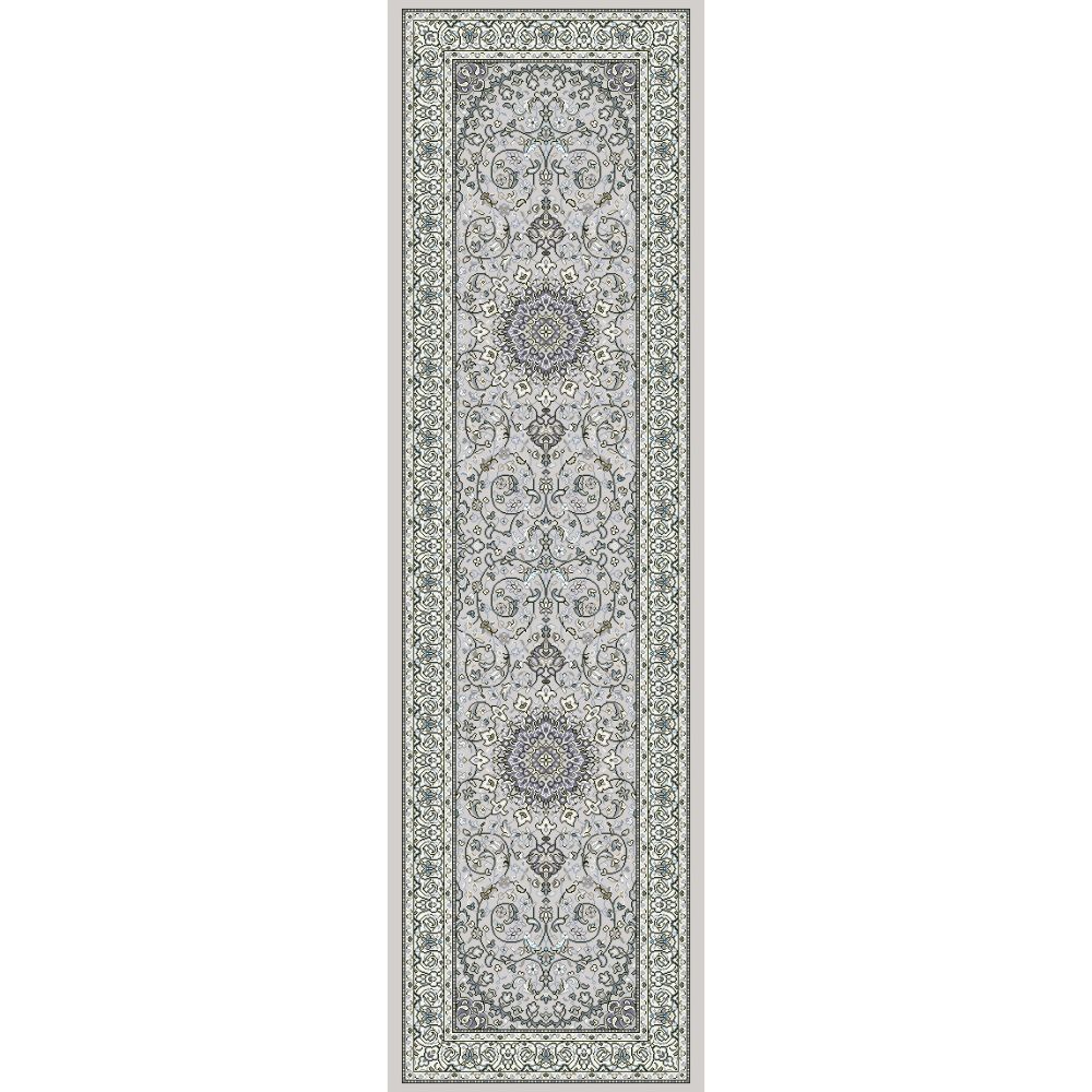 Dynamic Rugs 57119-9666 Ancient Garden 2.2 Ft. X 11 Ft. Finished Runner Rug in Soft Grey/Cream